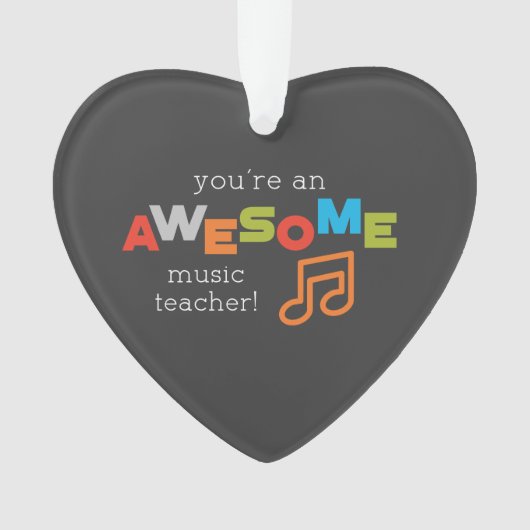 音楽先生感謝の日素晴らし, オーナメント (正面)