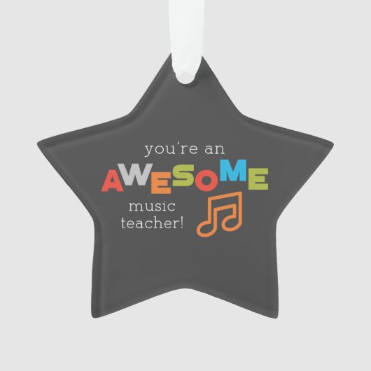 音楽先生感謝の日素晴らし, オーナメント (正面)