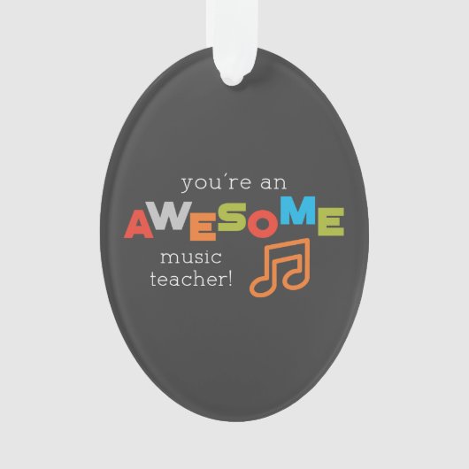 音楽先生感謝の日素晴らし, オーナメント (正面)