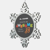 音楽先生感謝の日素晴らし, スノーフレークピューターオーナメント (右)