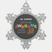 音楽先生感謝の日素晴らし, スノーフレークピューターオーナメント (正面)