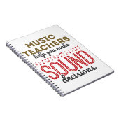 音楽先生感謝ギフト健全な決定 ノートブック (右側)