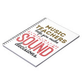 音楽先生感謝ギフト健全な決定 ノートブック (左側)