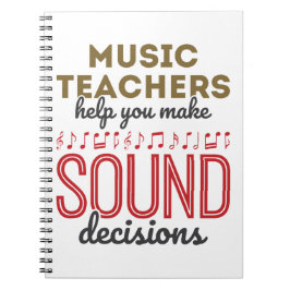 音楽先生感謝ギフト健全な決定 ノートブック
