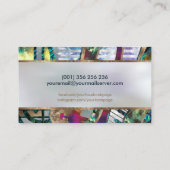 音楽先生抽象芸術アートコラージュ 名刺 (裏面)