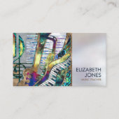 音楽先生抽象芸術アートコラージュ 名刺 (正面)