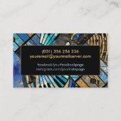 音楽先生抽象芸術アートコラージュ 名刺 (裏面)