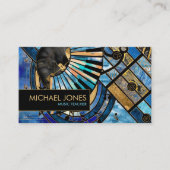 音楽先生抽象芸術アートコラージュ 名刺 (正面)