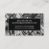 音楽先生抽象芸術アートコラージュ 名刺 (裏面)