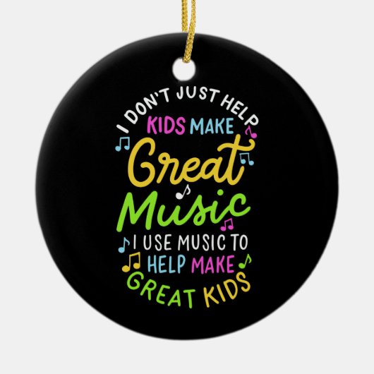 音楽先生救済- Kids Make Music セラミックオーナメント (正面)