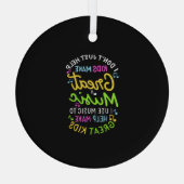 音楽先生救済- Kids Make Music Gift ガラスオーナメント (裏面)