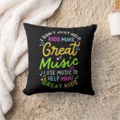 音楽先生救済- Kids Make Music Gift クッション (ブランケット)