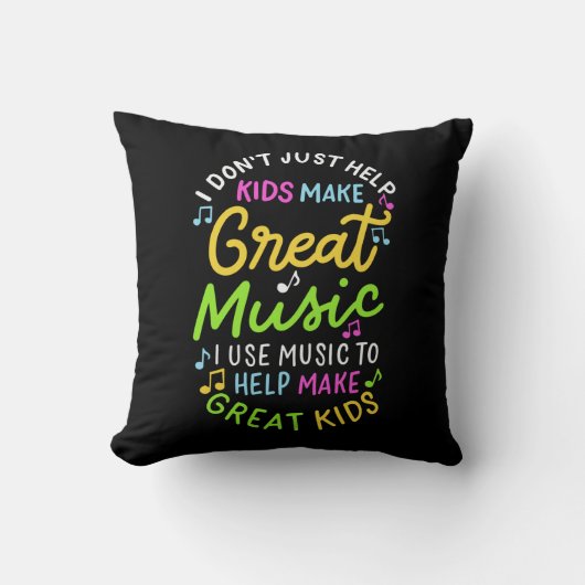 音楽先生救済- Kids Make Music Gift クッション (正面)