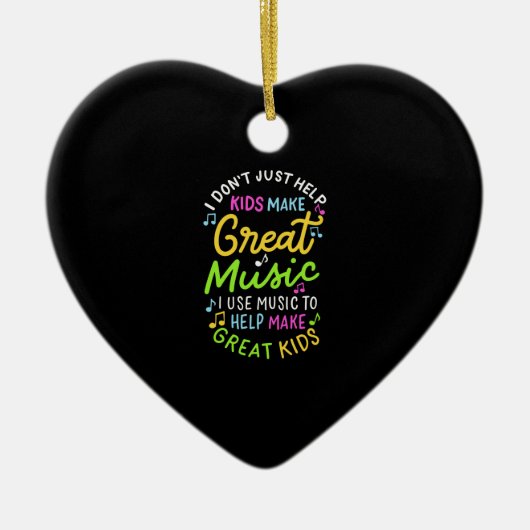 音楽先生救済- Kids Make Music Gift セラミックオーナメント (正面)