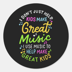 音楽先生救済- Kids Make Music Gift ラウンドシール