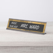 音楽先生机名プレート デスクネームプレート (正面)