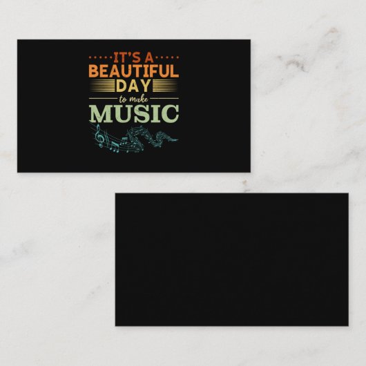 音楽先生歌手ミュージシャン音楽愛好家 名刺 (正面/裏面)