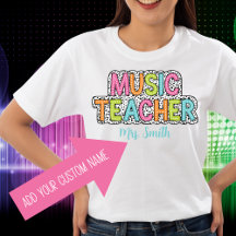 音楽先生水玉模様Tシャツ