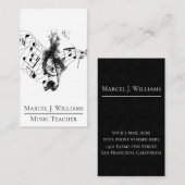 音楽先生白黒プロフェッショナル 名刺 (正面/裏面)