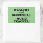 音楽先生裕福で成功Rectangular Sti 長方形シール (バッグ)