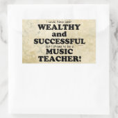 音楽先生裕福で成功Rectangular Sti 長方形シール (バッグ)