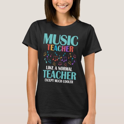 音楽先生通常の先生のような多くのCoを除く Tシャツ (正面)