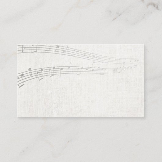 音楽先生金ゴールドクレフ、 音符記号ロゴエレガントミュージカル 名刺 (裏面)
