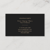 音楽先生金ゴールドトレブルクレフ、 音符記号 モダン 名刺 (裏面)