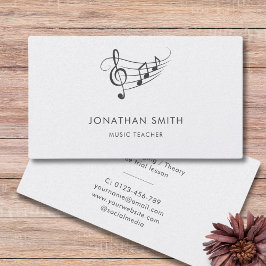 音楽先生金ゴールドトレブルクレフ、 音符記号 モダン 名刺