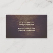 音楽先生金ゴールドピアノアイコンヴィンテージミュージカル 名刺 (裏面)