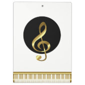 音楽先生金ゴールドピアノキーボードミュージシャンDJ クリップボード (裏面)