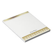 音楽先生金ゴールドピアノキーボードミュージシャンDJ ノートパッド (アングル)