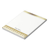 音楽先生金ゴールドピアノキーボードミュージシャンDJ ノートパッド (回転)