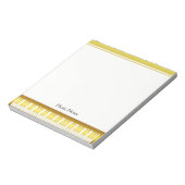 音楽先生金ゴールドピアノキーボードミュージシャンDJ ノートパッド (回転)