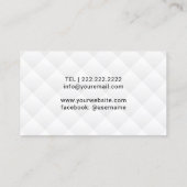 音楽先生金ゴールド3Dクレフ、 音符記号シンボルミュージカル 名刺 (裏面)