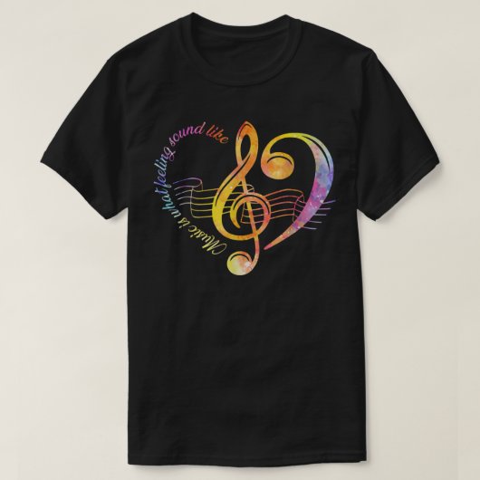 音楽先生音楽は感覚がCのように聞こえるものである Tシャツ (デザイン正面)