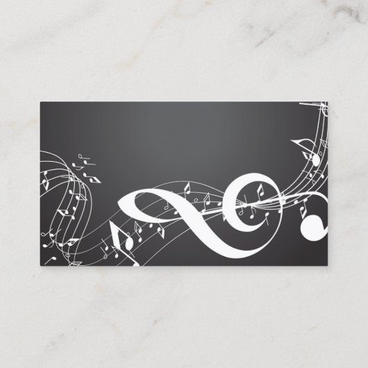 音楽先生音符ピアノギターバンドBusi 名刺 (裏面)