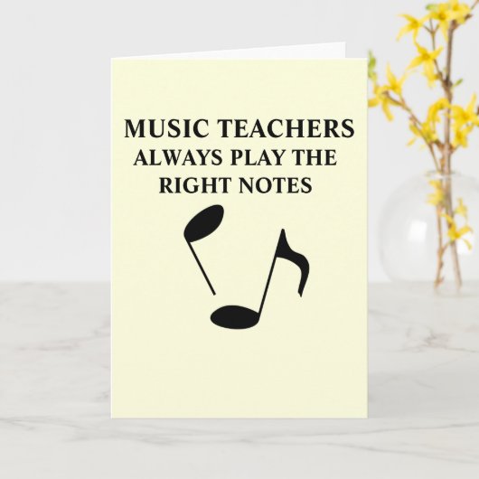 音楽先生 カード (黄色い花)