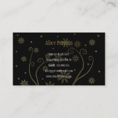 音楽先生 |ゴールデンブラックフローラピアノ 名刺 (裏面)