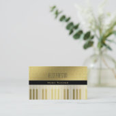 音楽先生 |ゴールデンユニーク水玉模様 名刺 (スタンド正面)