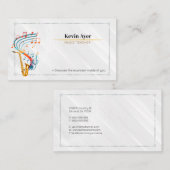 音楽先生 |サクソフォン 名刺 (正面/裏面)