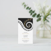 音楽先生 |スワール白黒ピアノ 名刺 (スタンド正面)