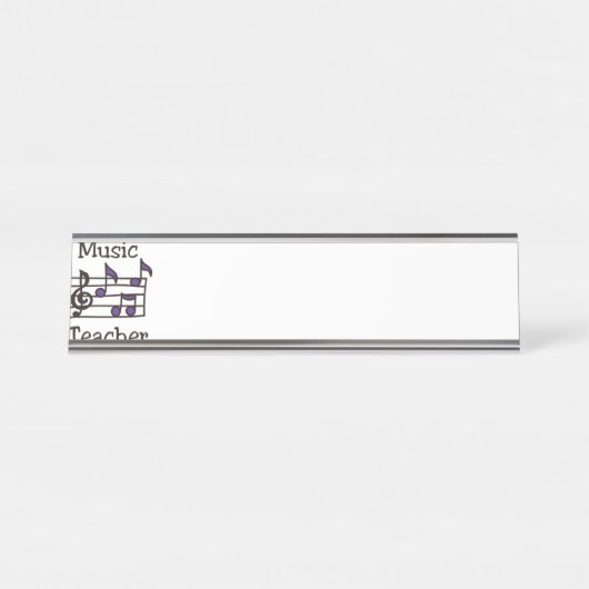音楽先生 デスクネームプレート (正面)