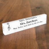 音楽先生 デスクネームプレート (側面)