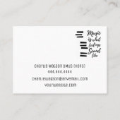 音楽先生 パーソナライズされた 名刺 (裏面)