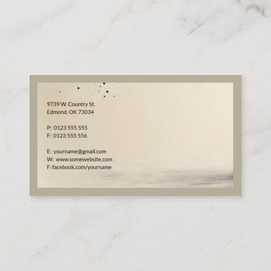 音楽先生 |ピアノの鍵 名刺 (裏面)