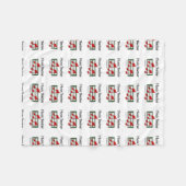 音楽先生 フリースブランケット (正面(横))