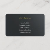 音楽先生 |ブラックエレガントゴールデンピアノ 名刺 (裏面)