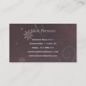 音楽先生 |ブロンズフローラピアノ 名刺 (裏面)