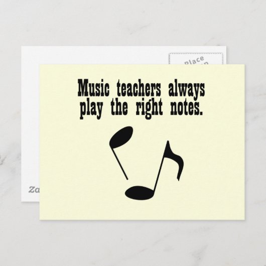 音楽先生 ポストカード (正面/裏面)